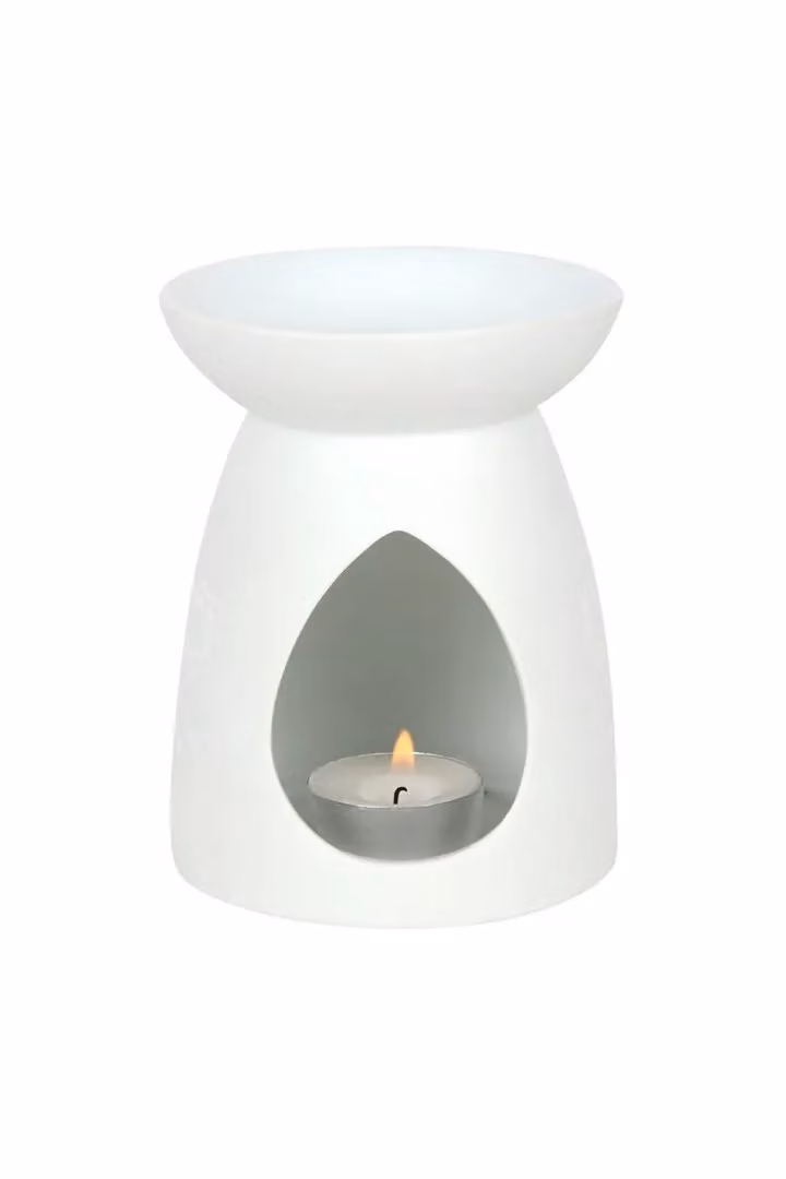 KDMD White Ceramic Buddha Face Tealight Oil Burner – 2
