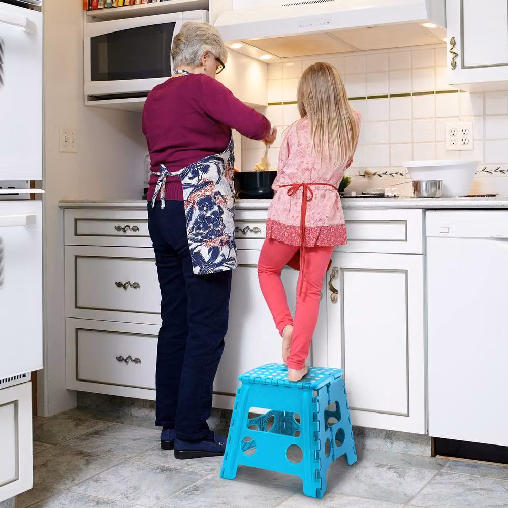 Keplin Heavy Duty Folding Step Stool, Blue, W/D/H: 37 x 22 x 22 cm – 7
