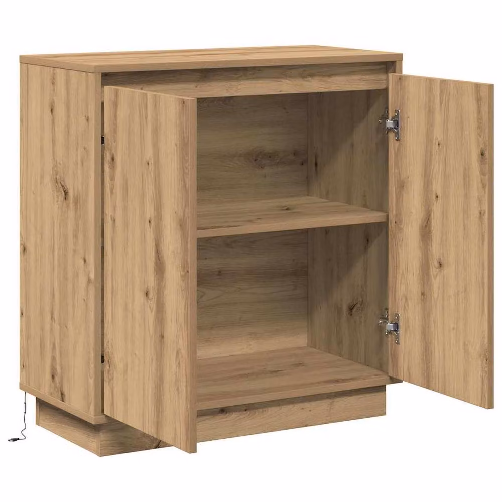 Berkfield Home Artisan Oak Bedside Table in Brown – 3
