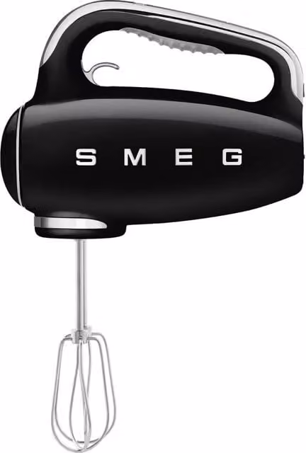 Smeg HMF01BLUK Hand Mixer with Turbo Function, Digital Display and 3 Attachments, Black – 1