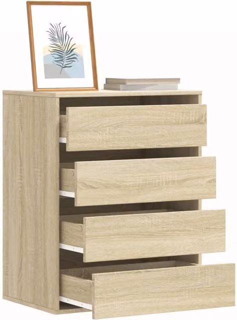 Berkfield Home Corner Chest of Drawers in Sonoma Oak Brown, W/D/H: 60 x 41 x 76 cm