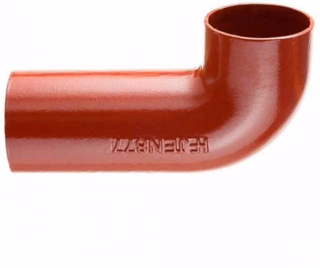Halifax Cast Iron Soil Bend Long Tail 88 Degree Red 100mm
