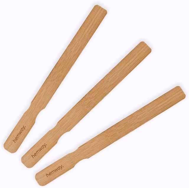 Hemway Bamboo Paint Stirrer, Brown, W/D/H: 2.5 x 2.5 x 28 cm, Pack of 3