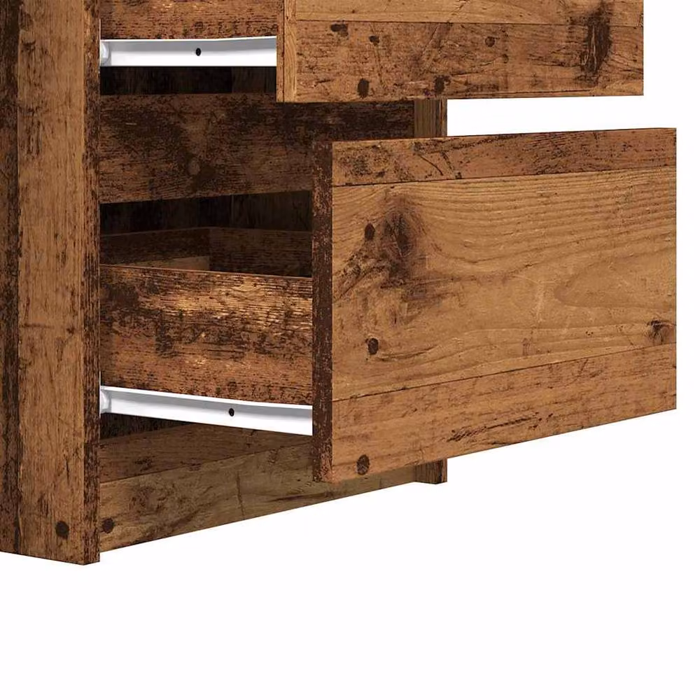Berkfield Home Decorative Writing Desk in Brown Old Wood, W/D/H: 140 x 50 x 77 cm – 4