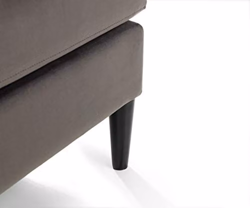Julian Bowen Hayward Ottoman in Truffle Grey Velvet – 4