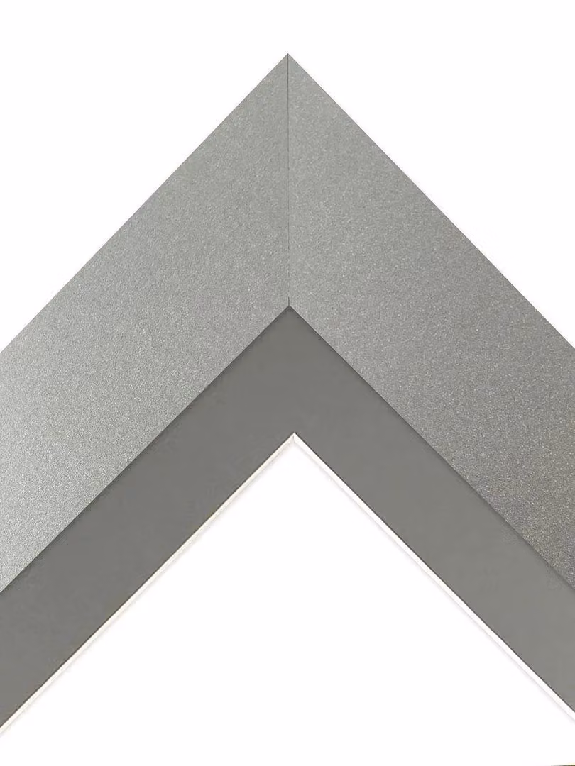 Frames & Mirrors 4U Metro Rectangular Single Picture Frame in Light Grey with Dark Grey Mount for 12 x 8 Inch Images – 2
