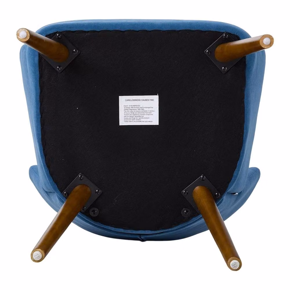 EONLION Modern Blue Velvet Accent Chair with Armrests – 5
