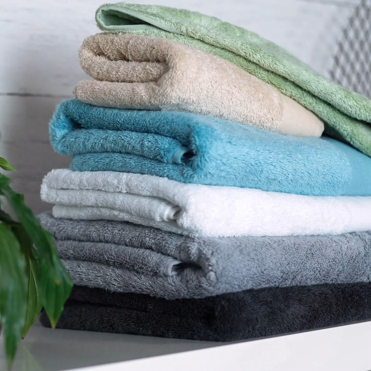 Allure Bath Fashions Pack of 2 Bamboo and Cotton Hand Towels in Blue, 50 x 50 x 50 cm – 2