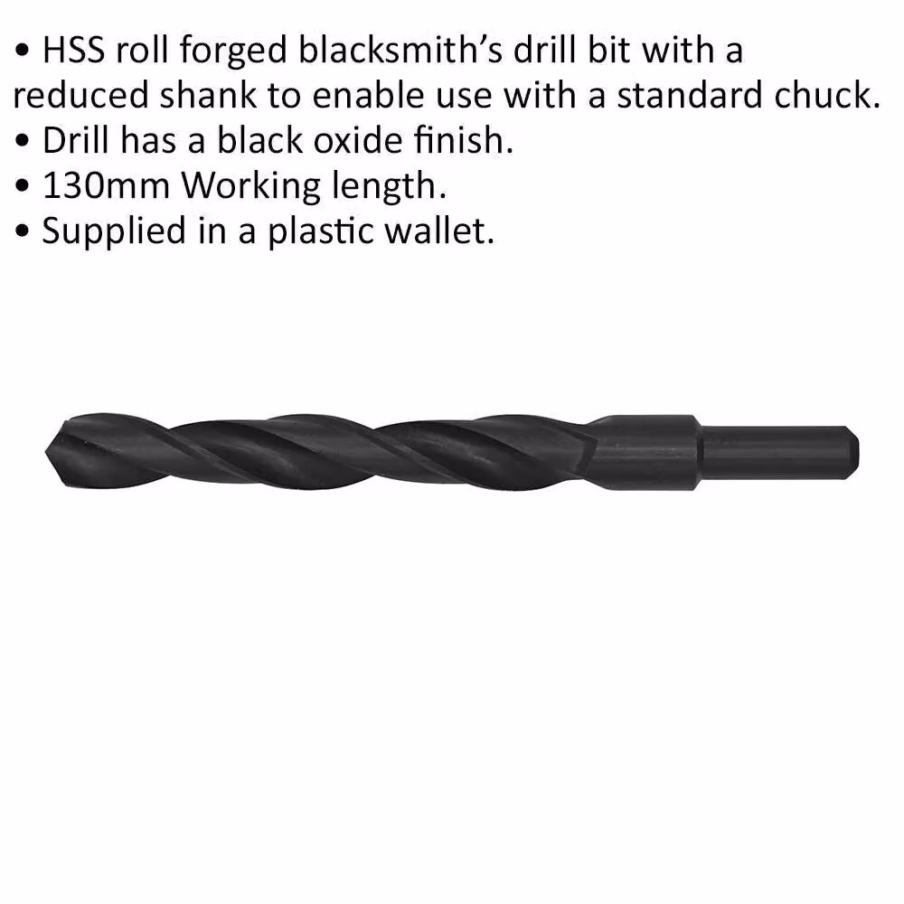 Loops HSS Roll Forged Blacksmith Twist Drill Bit, Black, Diameter: 17.5 mm, Length: 190 mm – 2