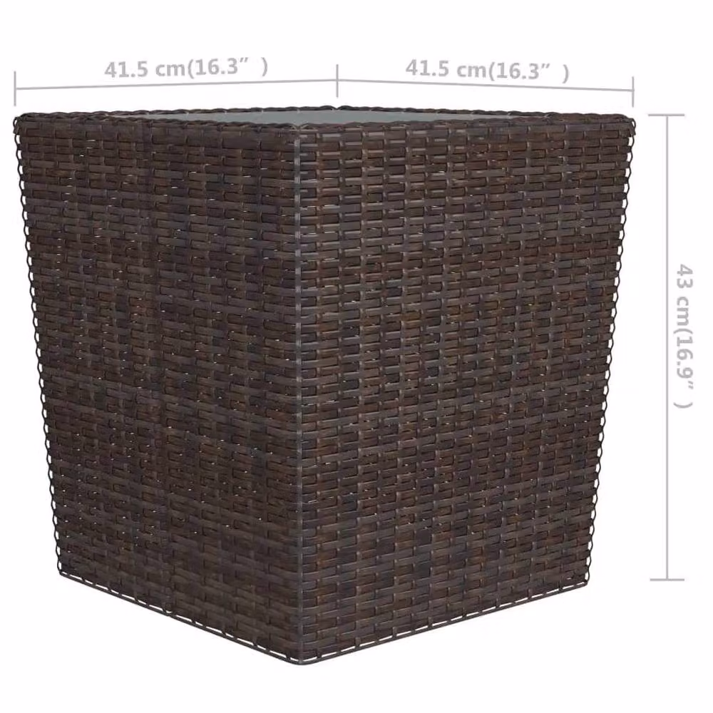 Berkfield Home 3 Piece Brown Poly Rattan and Tempered Glass Garden Bistro Set – 4
