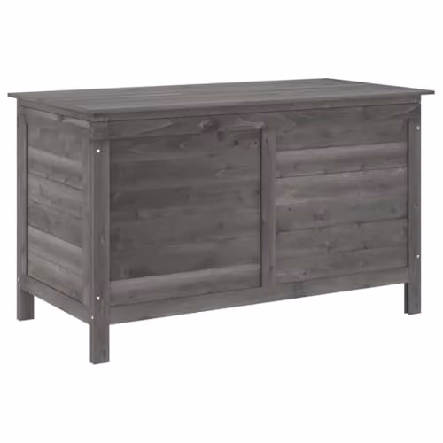 vidaXL Garden Storage Box in Anthracite, Solid Fir Wood, W/D/H: 99 x 49.5 x 58.5 cm – 1