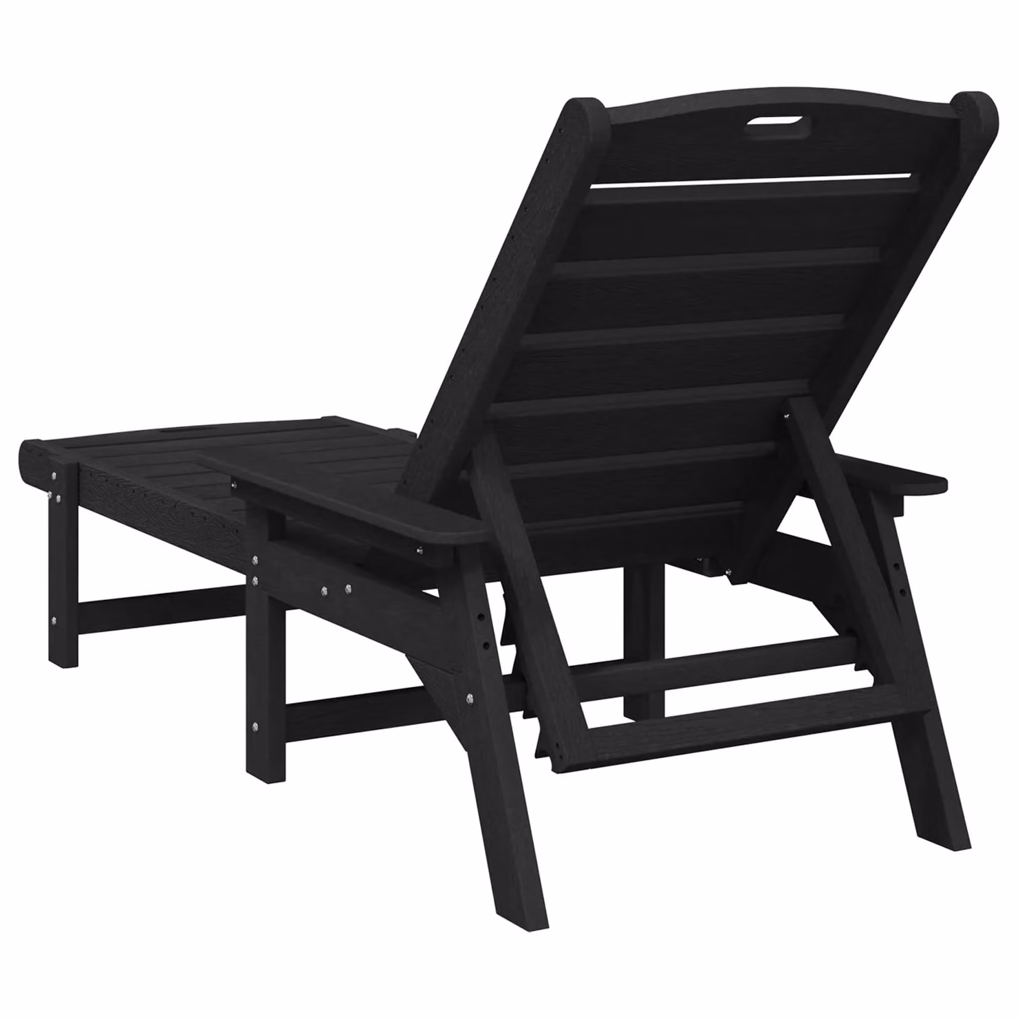Berkfield Home Set of 2 Black Sun Loungers with Adjustable Headrests and Armrests, W/D/H: 162 x 53 x 98.5 cm – 5