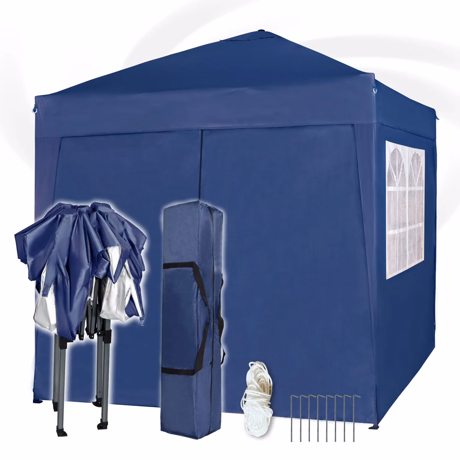 MCC Direct Blue Pop Up Gazebo with Removable Sides and Storage Bag, W/D/H: 200 x 200 x 255 cm – 5