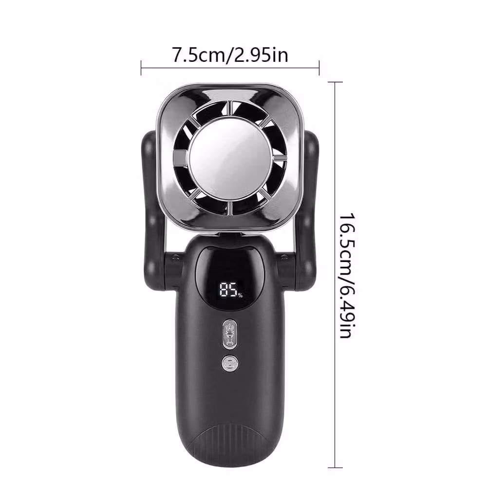 NESTLUNE Grey Portable Mini Handheld Fan, USB Rechargeable – 2