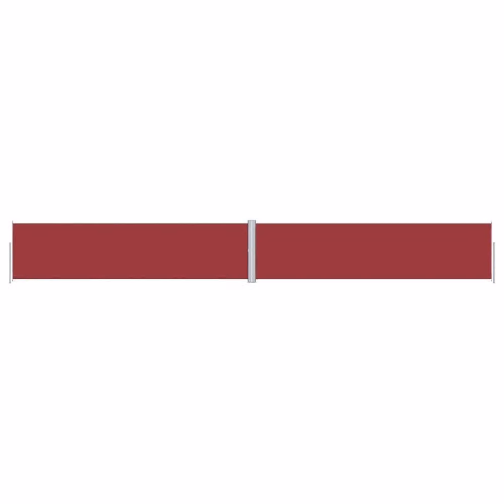 Berkfield Home Retractable Side Awning in Red, W/H: 1200 x 160 cm