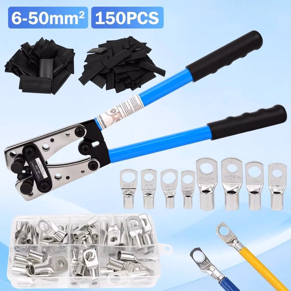 FLAVORA Heavy Duty Battery Cable Crimper Kit, Blue, Length: 10000 mm, Width: 520 mm, Height: 38 mm – 2