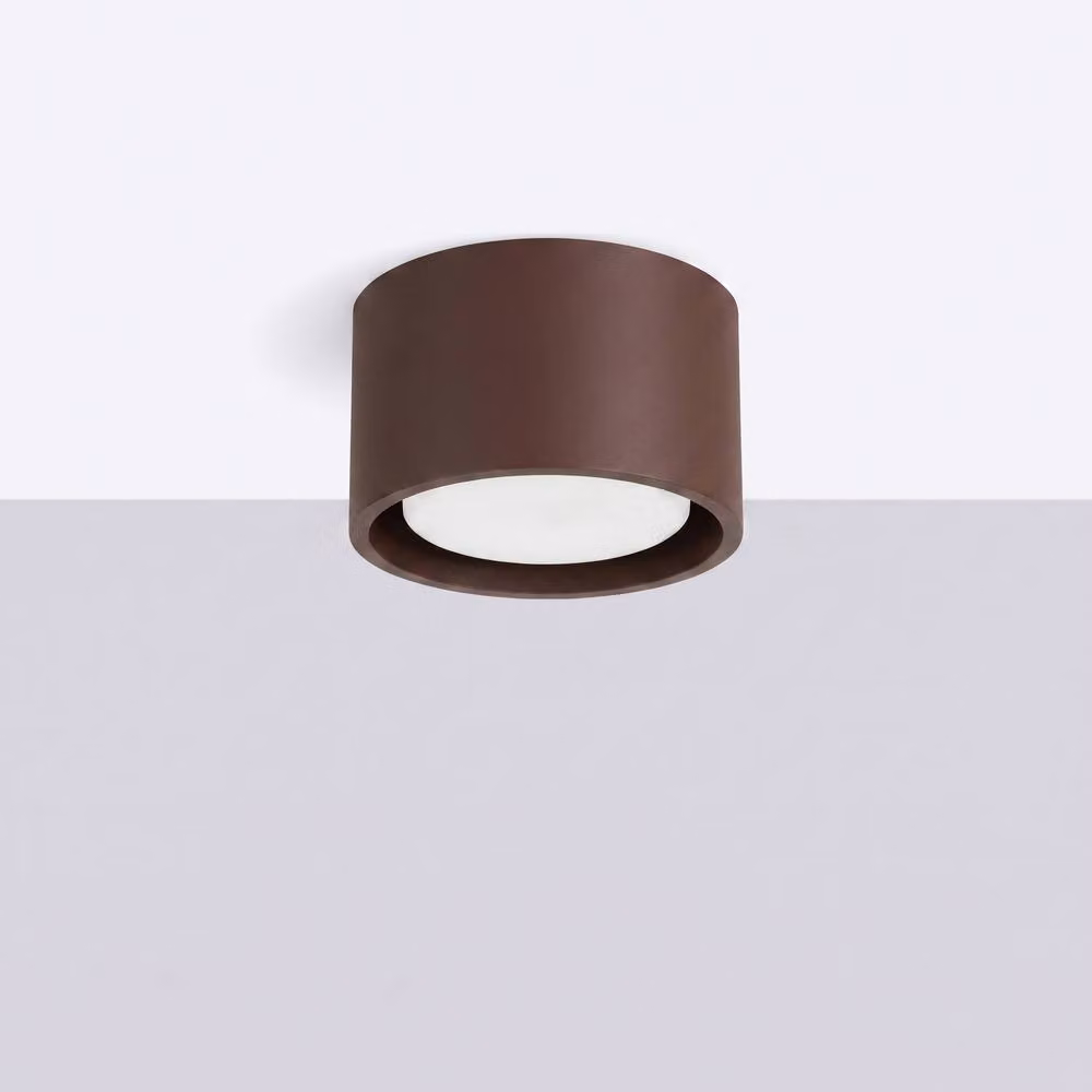 Sollux Lighting minimalist round ceiling lamp in brown, W/D/H: 6 x 10 x 10 cm – 2