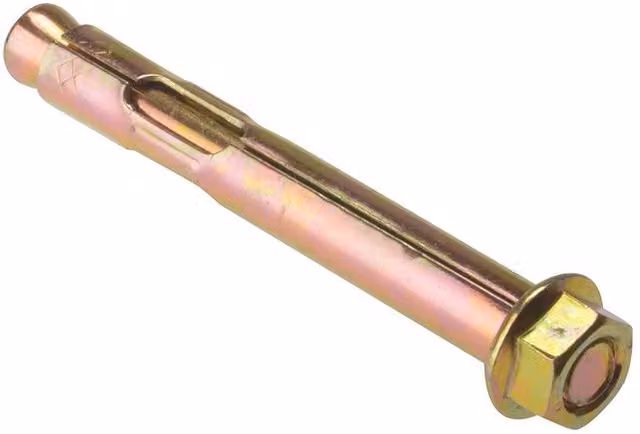 Forgefix Gold Galvanised Steel Sleeve Anchor Expansion Plug M12 x 75mm, Pack of 5