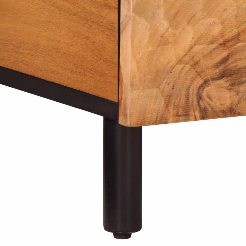 Berkfield Home Brown Acacia Wood Coffee Table, W: 80 cm, D: 50 cm, H: 40 cm – 5
