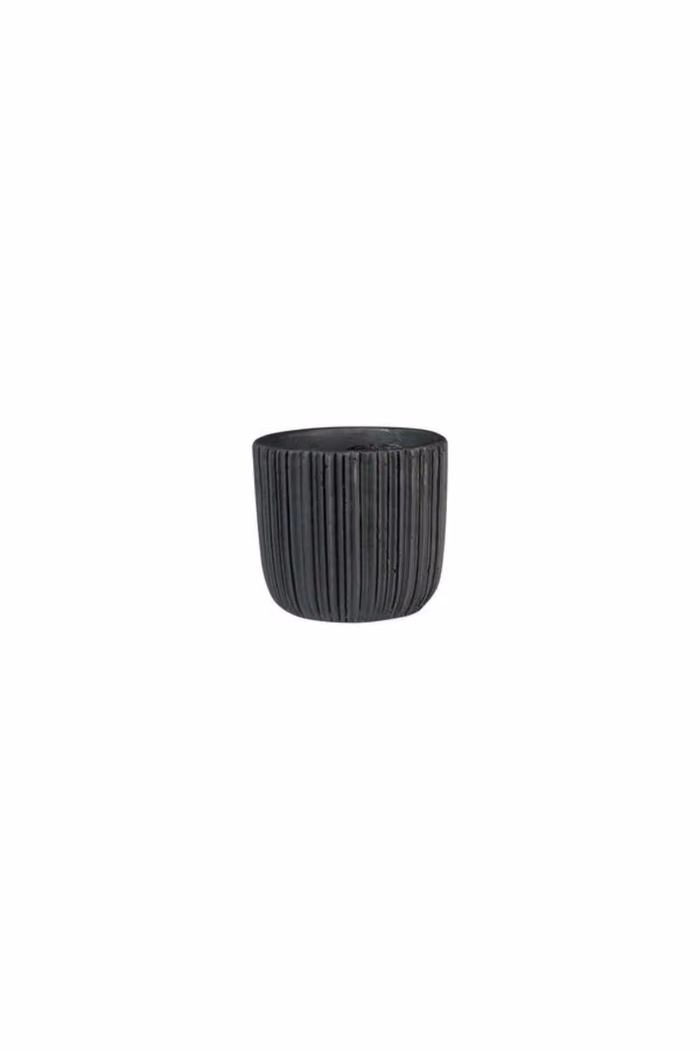 KDMD Vogue Black Linear Ceramic Tabletop Pot, 3 Pack, H: 8 cm, Dia: 9 cm – 2