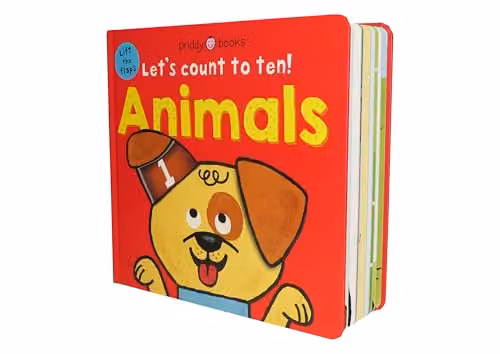 Priddy Books Animals: A Lift-the-Flap Counting Book (Let's Count to Ten!) Multicolour Paperback and Cardboard Book – 2