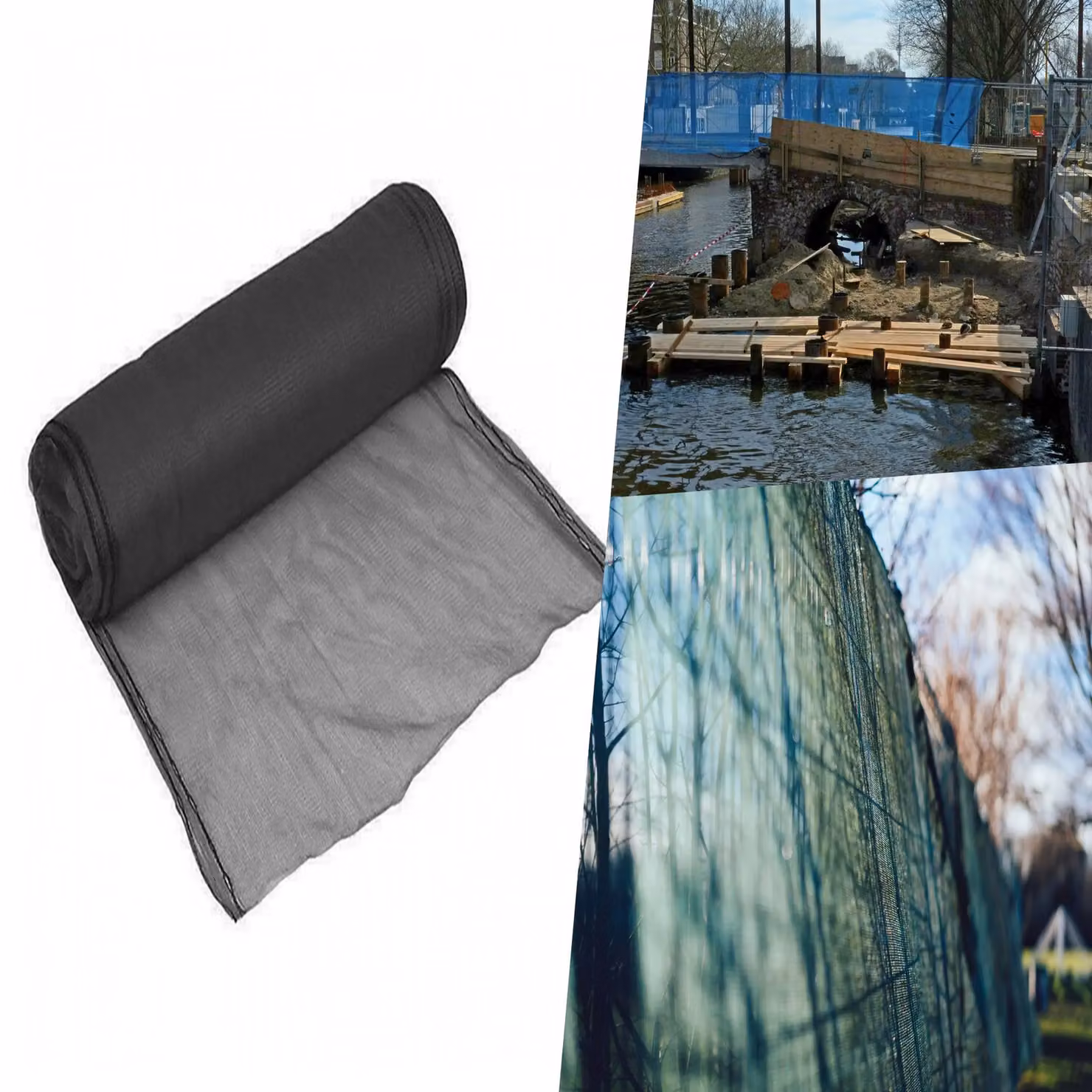 Pegdev Black Heavy Duty UV Stabilised Polyethylene Safety Netting for Herris Fencing – 3