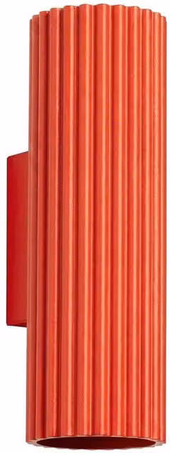 Sollux Lighting minimalist Red 2-Light Wall Lamp W/D/H: 20 x 6.5 x 8.5 cm