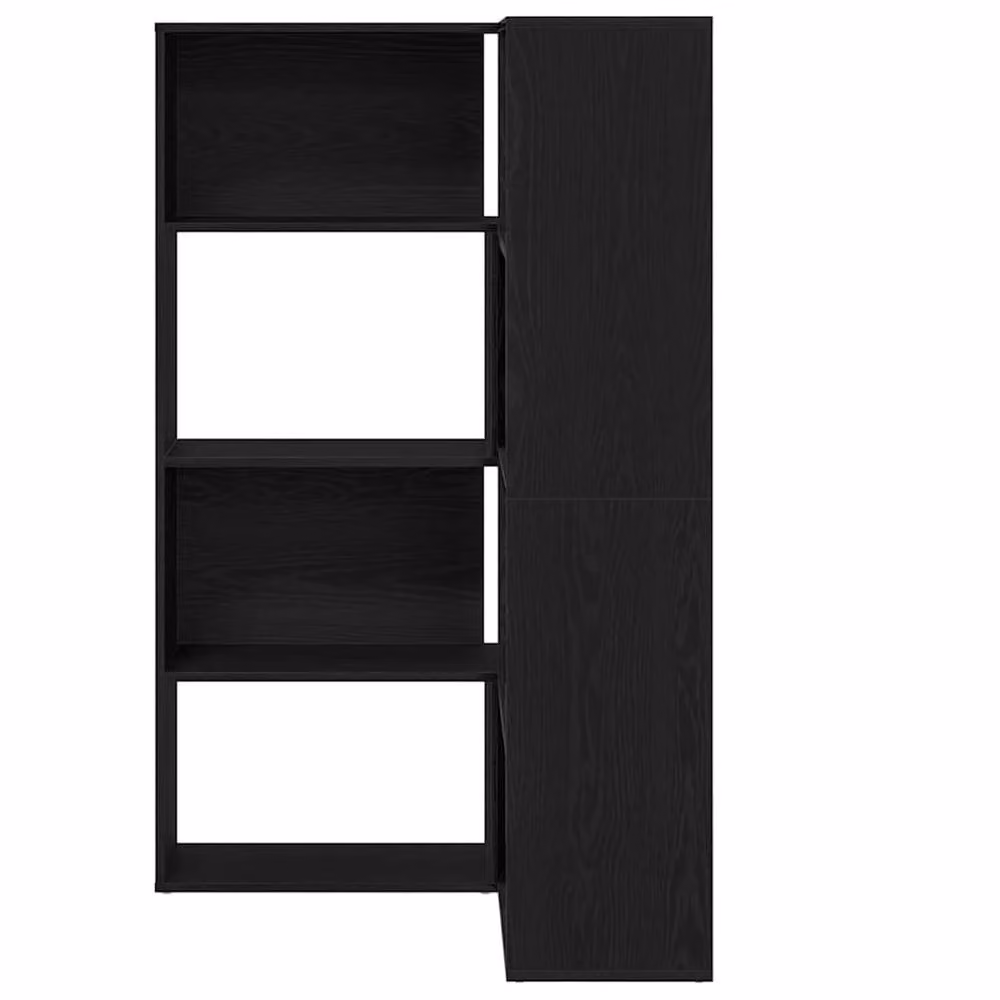 Berkfield Home Modern Corner Cabinet in Black Oak, W/D/H: 140 x 30 x 140 cm – 4