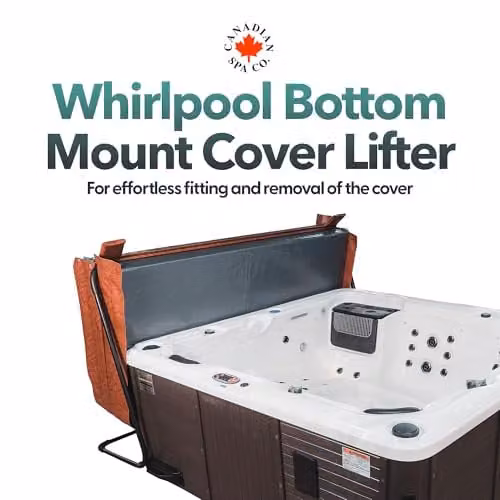 Canadian Spa Co. Bottom Mount Hot Tub Cover Lifter in Black Aluminium – 2