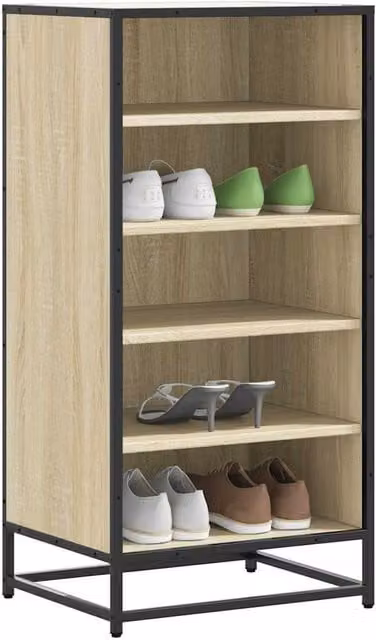 Berkfield Home Sonoma Oak Shoe Rack in Brown, W: 48 cm, D: 38 cm, H: 97.5 cm