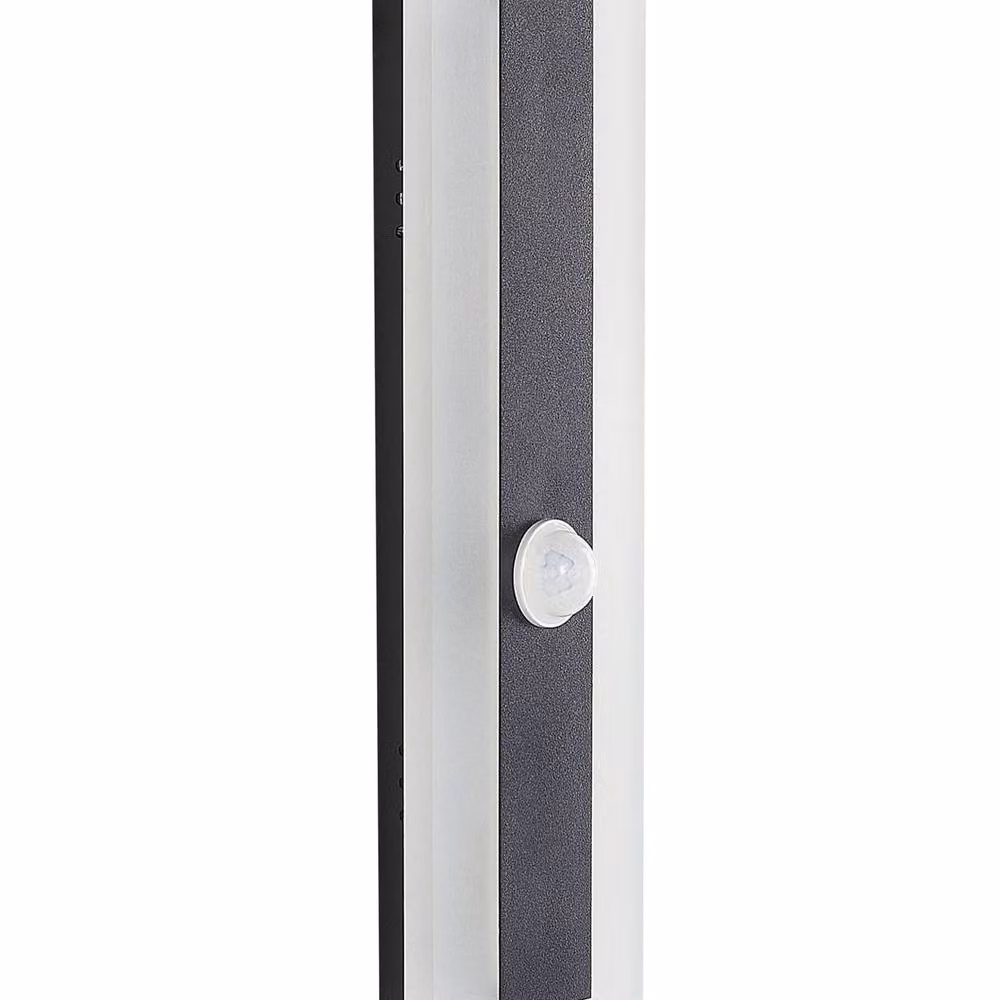Wyld and Coco Black Steel Outdoor LED Wall Light with Motion Sensor, H 30 cm – 2