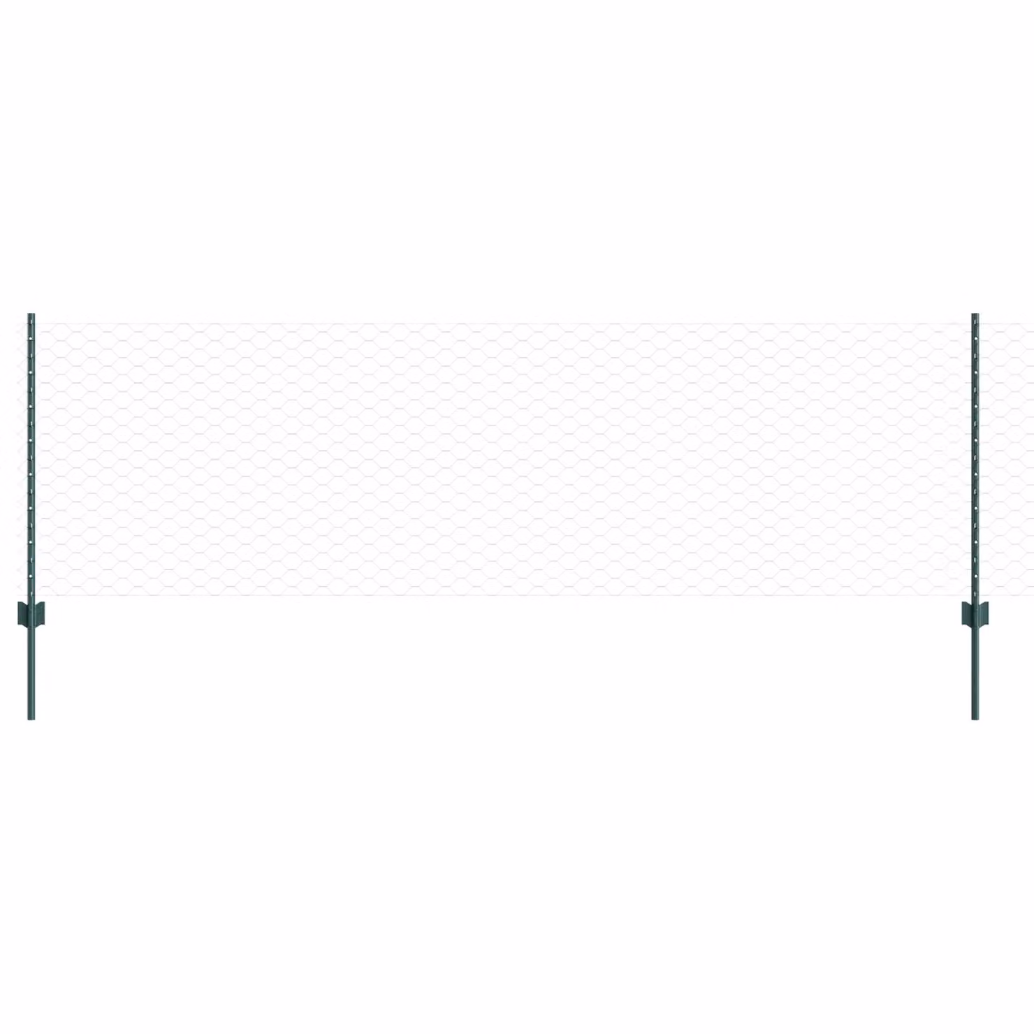 Berkfield Home 11-Piece Green Steel U-Channel Fence Posts, Height: 80 cm – 1