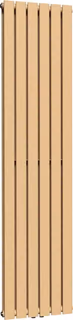 Lux Heat Caramel Fudge Flat Coloured Vertical Steel Radiator, H 180 cm x W 42 cm