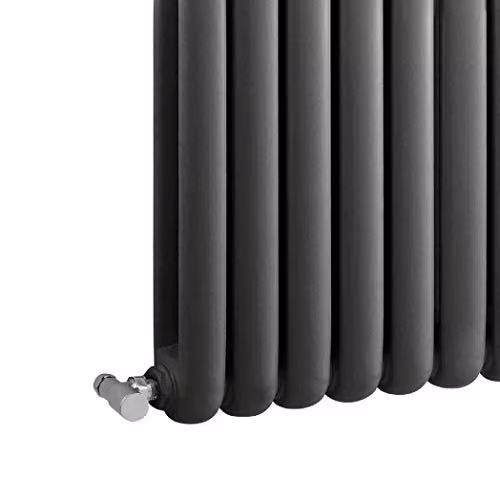 Hudson Reed HSA007 Salvia Anthracite Modern Double Panel Horizontal Designer Bathroom Radiator W: 122.3 cm, H: 63.5 cm – 2