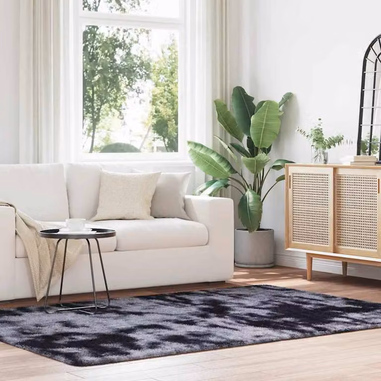 Berkfield Home NAVARRA Shaggy High Pile Rug, Grey, W: 160 cm, D: 230 cm