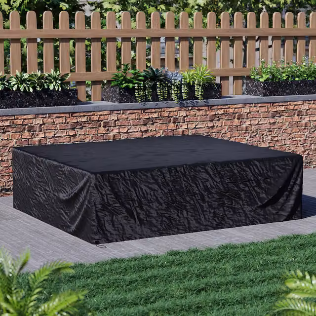 Vida Designs Outdoor Patio Furniture Cover, Black, W: 220 cm, H: 188 cm
