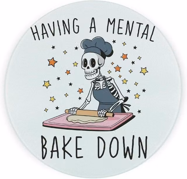 Purely Home Mental Bake Down Round Glass Trivet and Worktop Protector, Multicolour, W/D/H: 20 x 20 x 20 cm