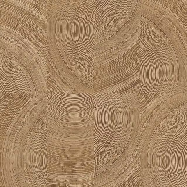 Grandeco Cambara Wood Butchers Block End Grain Textured Wallpaper in Brown and Multicolour