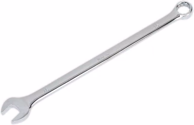 Loops Extra Long Combination Spanner, Silver Chrome Vanadium Steel, Length: 297 mm, 16 mm