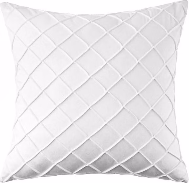 YnysTec White Velvet Checked Square Cushion Cover, W/D/H: 40 x 40 x 40 cm – 1