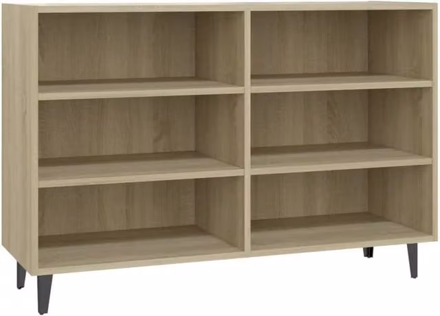 Berkfield Home Sonoma Oak Sideboard in Beige, W/D/H: 103.5 x 35 x 70 cm – 1