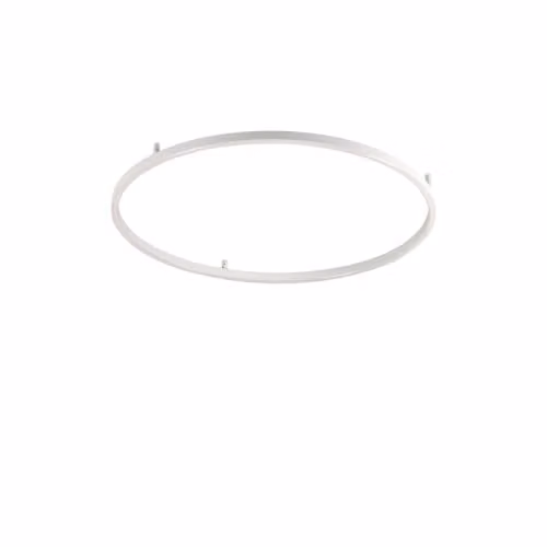 Netlighting Oracle Slim Round Integrated LED Semi Flush Ceiling Light, White, 50cm, 2700K Warm White