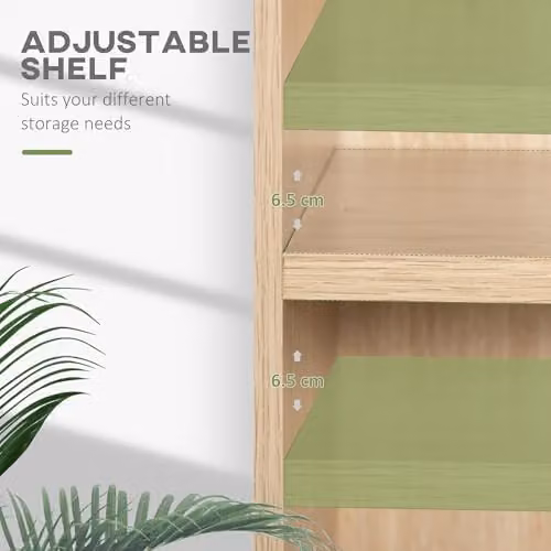 HOMCOM 2 Tier Bookshelf with Adjustable Shelves and Back Panel in Brown Wood Finish – 3