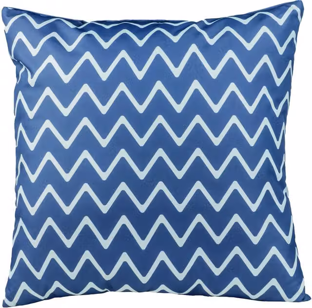 Gardenista Outdoor Scatter Cushion with Chevron Graphic Print in Grey, Blue and Multicolour, W/D/H: 60 x 60 x 60 cm