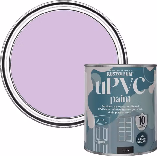 Rust-Oleum Gloss Finish UPVC Paint in Violet Macaroon, 0.75 l