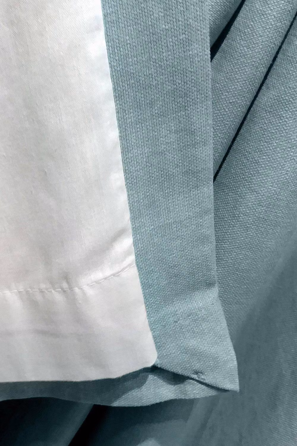 Fusion Sorbonne 100% Cotton Light Filtering Plain Dyed Eyelet Curtains in Duck Egg Blue, Width: 117 cm, Drop: 229 cm – 3