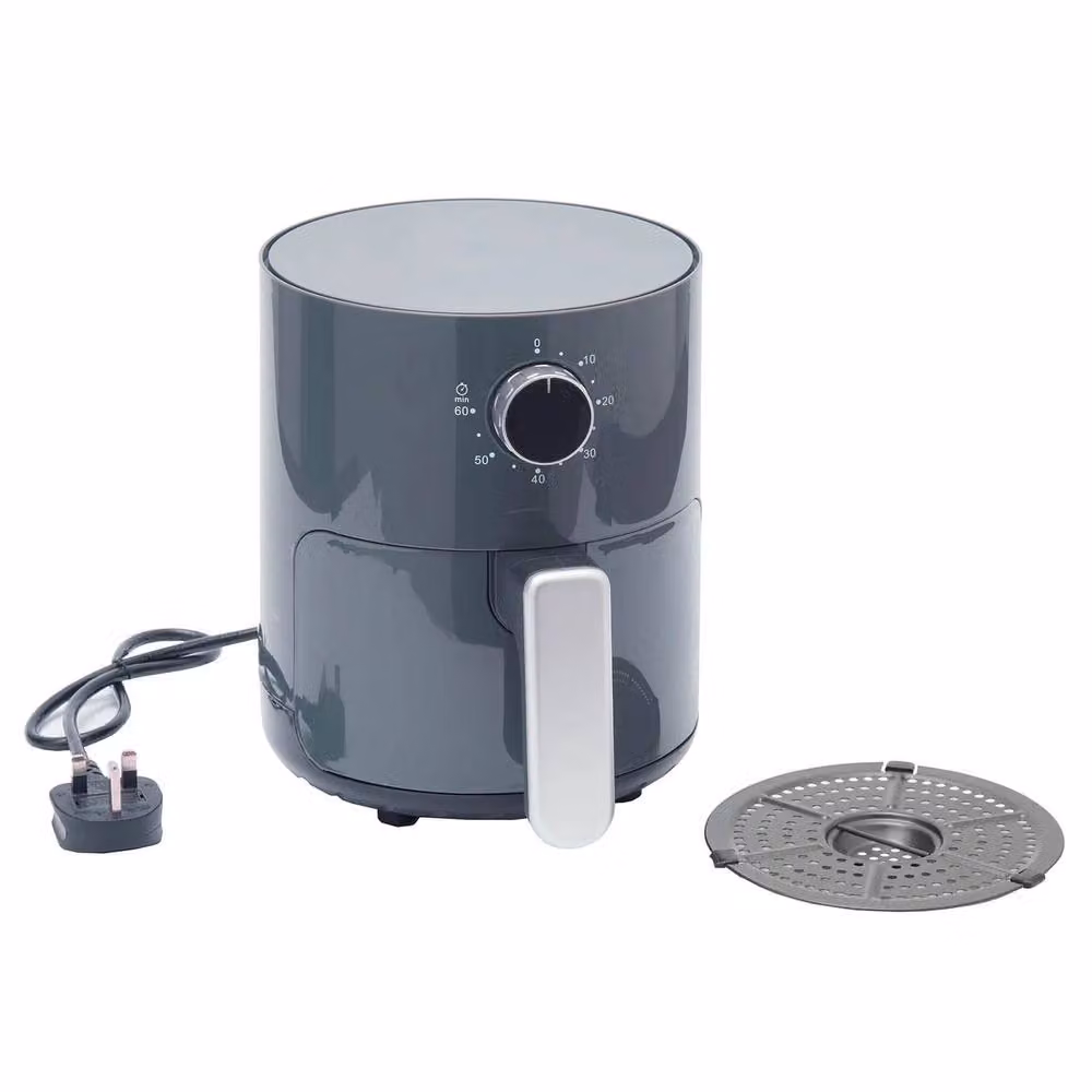 Coopers of Stortford 800W Air Fryer, 2L Capacity, Grey, H: 29 cm, W: 24 cm, Dia: 21 cm – 2