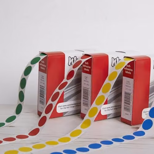 Blick Green Self Adhesive Coloured Dot Paper Stickers, 19mm Diameter, 1280 Labels – 3