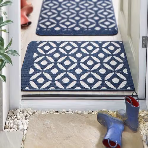 My Mat Blue Graphic Rectangular Door Mat, W: 50 cm, L: 75 cm – 2