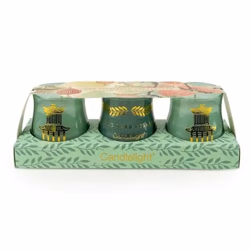 Candlelight The Silk Road Collection Chengdu Scented Candle Set of 3 in Green – 1